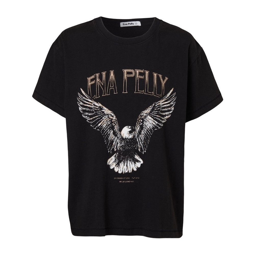 Ena Pelly Soaring Eagle Tee Washed Black